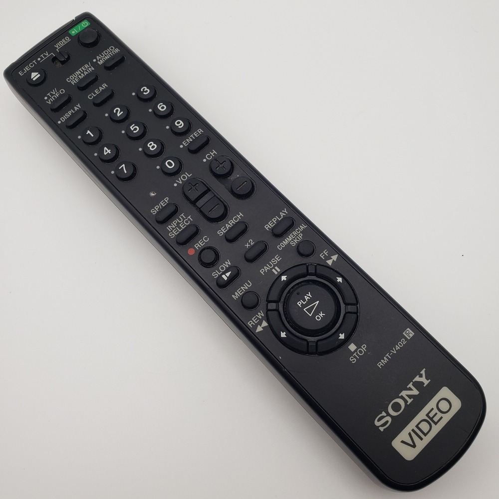 Sony Remote Control RMT-V402 TV VCR Video Player Replacement Controller